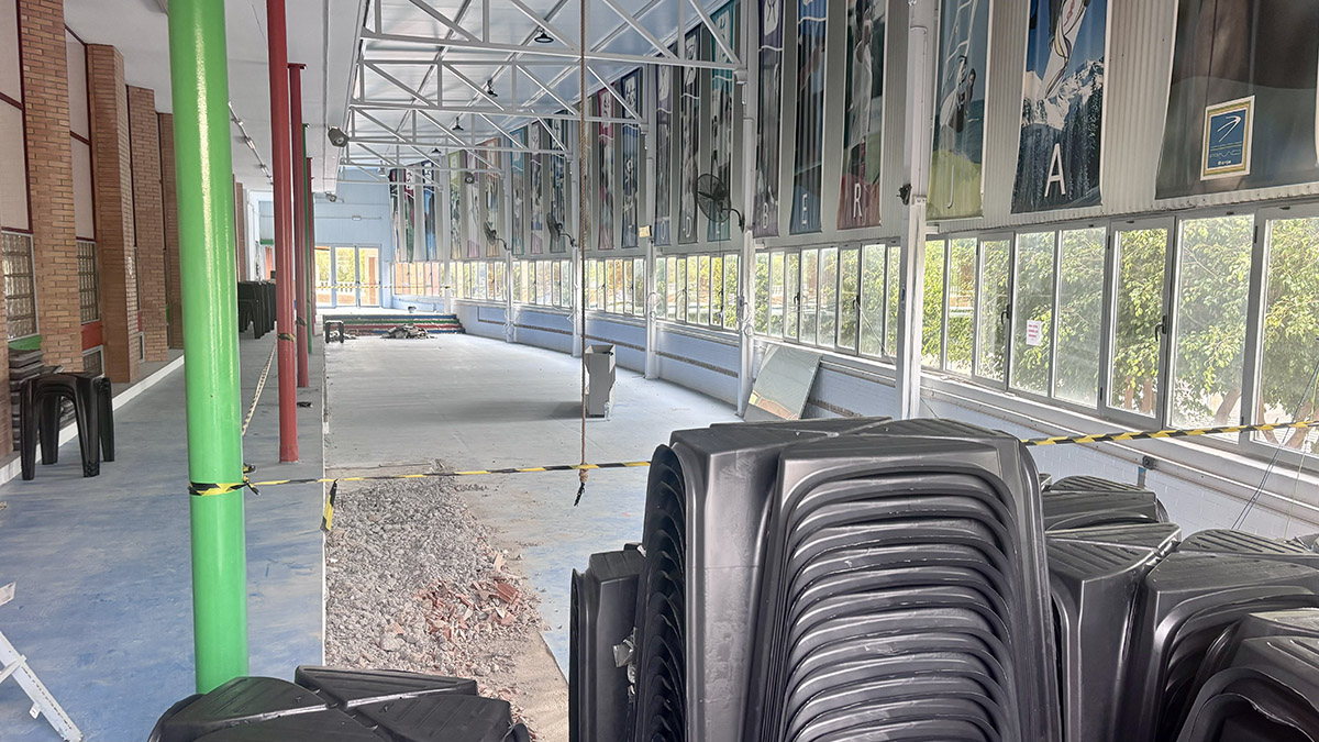 Las obras de la sala polivalente del Pabellón de Deportes de Berja ya están en marcha